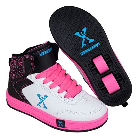 Sidewalk Sport Kids Hi Top Girls Skate Lace Up Wheeled Roller Shoes | eBay