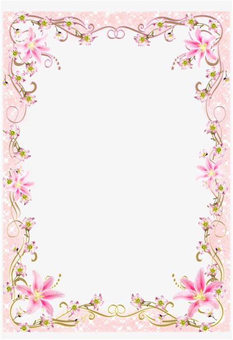 Pink Flower Border Design