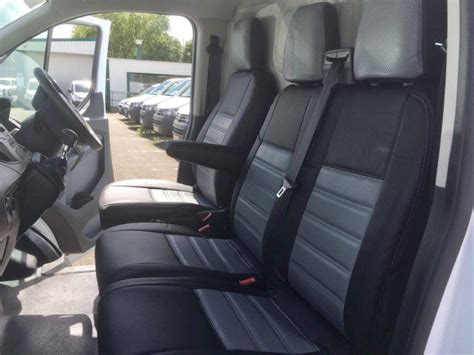 Ford Transit Custom Punched Leather Style Seat Covers - Grey - VanPimps