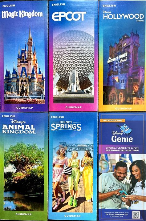 NEW 2023 Walt Disney World Theme Park Guide Maps 5 Maps + Genie Newest ...