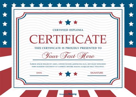 Patriotic Style Certificate Template 168079 Vector Art at Vecteezy