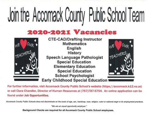 Join the Accomack County Public Schools Team - News and Announcements