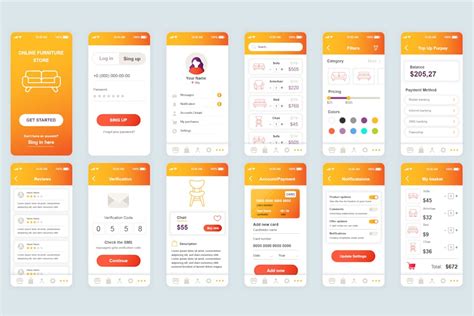 Shopping Mobile App UI Kit - Design Template Place