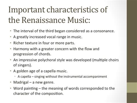 PowerPoint: The Renaissance | Music Appreciation | | Course Hero