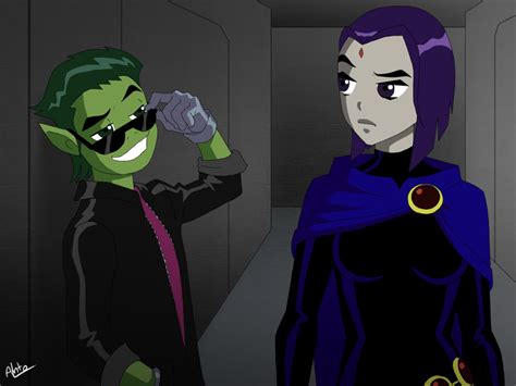 Raven and Beast Boy by Racesgirl2000-1 on DeviantArt