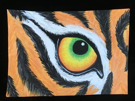 Acrylic Eye of the Tiger 2/3/21 in 2021 | Painting, Art, Color