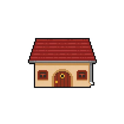 a house building in pixel art style 23339974 Vector Art at Vecteezy