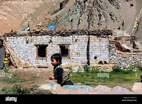 Traditional village scene, trekking in Zanskar, Ladakh, India Stock Photo - Alamy