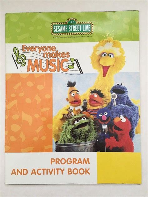 Sesame Street Live! Everyone Makes Music Program Guide Activity Book 2001 | #1929335849