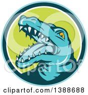 Royalty-Free Vector Clip Art Illustration of a Cute Baby Male Alligator by Pushkin #1056745