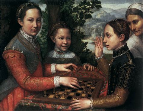 Portrait of the Artist's Sisters Playing Chess by ANGUISSOLA, Sofonisba