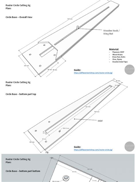 Router Circle Cutting Jig Plans | PDF