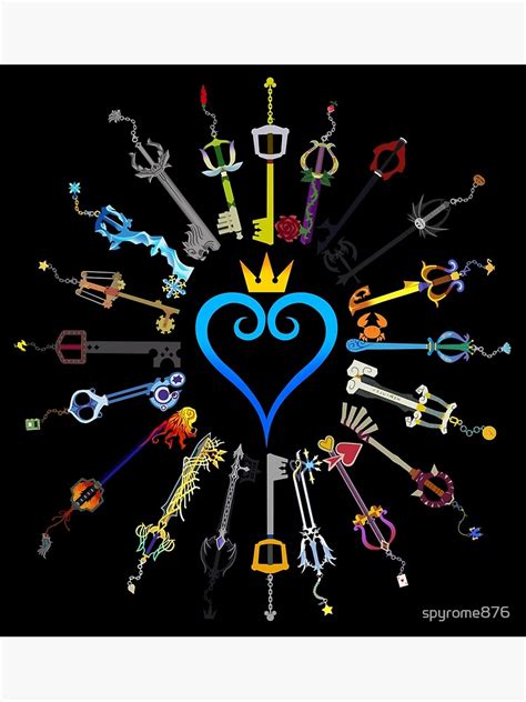 "Kingdom Hearts Keyblades" Poster for Sale by spyrome876 | Redbubble