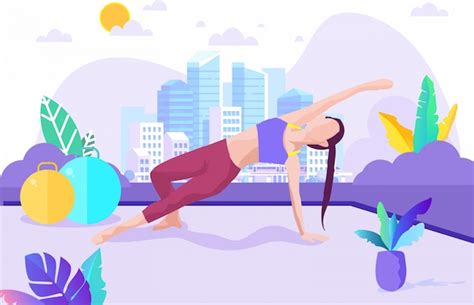 Premium Vector | Yoga exercise illustration