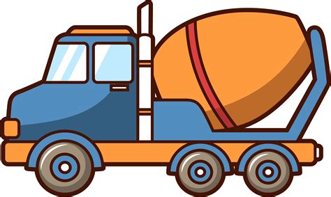 Car Concrete Mixer Truck Architectural Engineering - Cartoon Cement Mixer Truck Clipart - Full ...