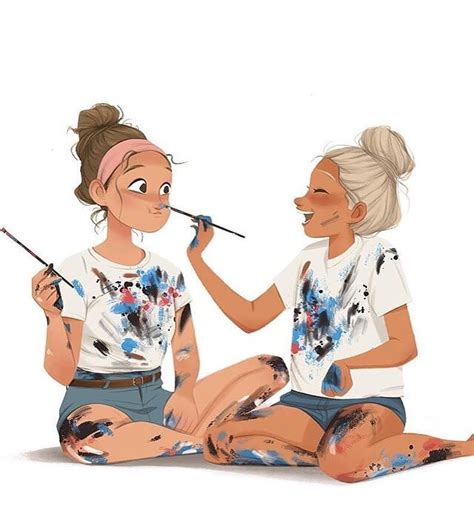 FeaturedArt on Instagram: “Isn't it cute 😍😍😍 They reminded me of Elsa and Anna Illustration by ...