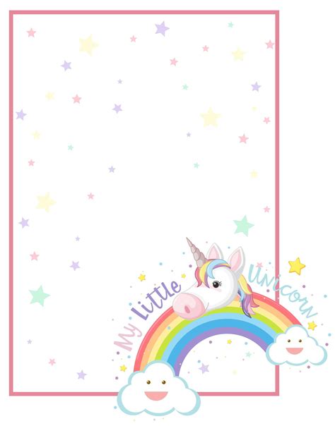 My little unicorn frame 695285 Vector Art at Vecteezy