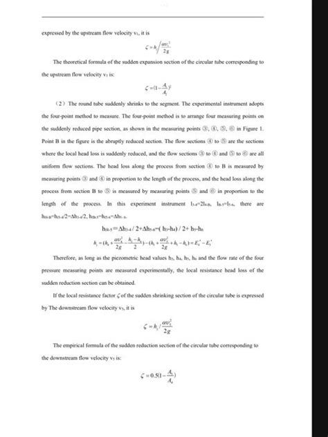 Solved Local head loss experiment See the following website | Chegg.com