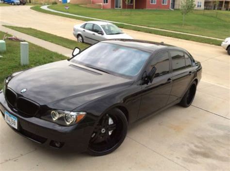 Sell used Beautiful 2007 BMW 750Li black on black 22" asanti wheels 59k miles runs great! in ...