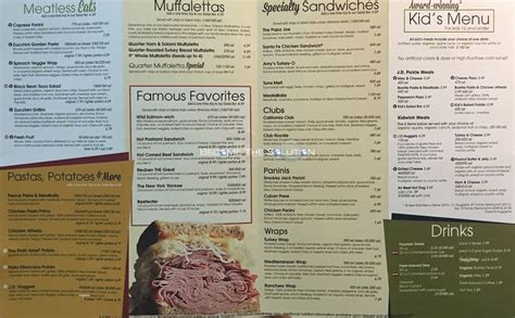 Printable Jason's Deli Menu - Printable Blank World