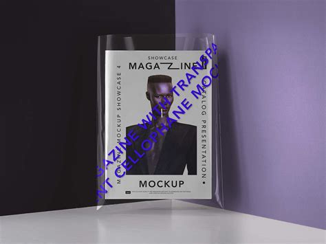 Free Transparent Cover Magazine Mockup (PSD)