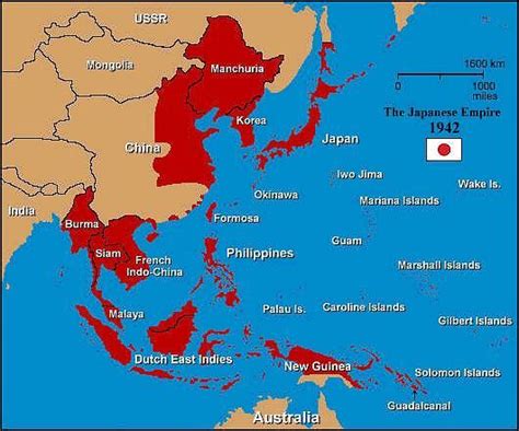 Empire map 1942 | Wwii maps, History, Japan