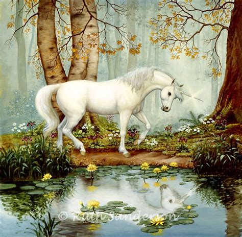 "Unicorn Forest" by Ruth Sanderson oil on board | Unicorn pictures, Fantasy art, Unicorn art