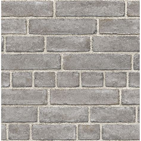 2922-24050 - Façade Grey Brick Wallpaper - by A-Street Prints