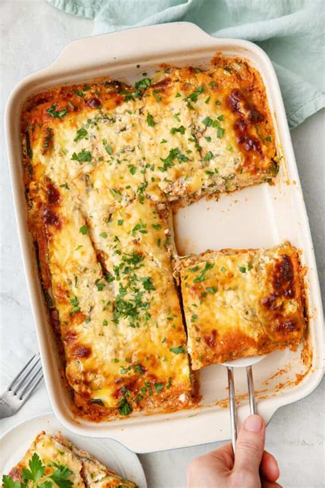 Zucchini Lasagna {Non-Watery!} - Feel Good Foodie