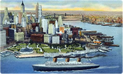 Vintage Images of Battery Park, New York
