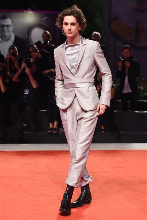 Timothée Chalamet Wore A Belted Silver Suit And Now We All Want One ...