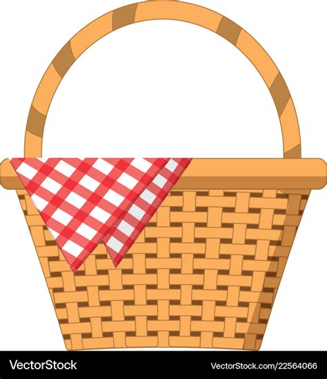 Empty picnic basket Royalty Free Vector Image - VectorStock