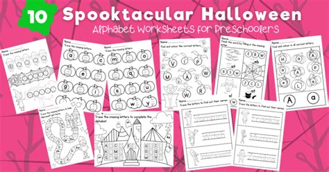 10 Spooktacular Halloween Alphabet Worksheets for Preschoolers(1) - Arty Crafty Kids