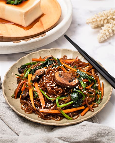 Veggie Shirataki Noodle Stir-Fry (Japchae) | Lokyi's Food Studio