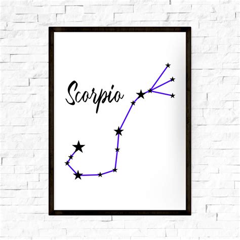 Scorpio Zodiac Sign and Constellation Art Print | Mantra + Moon