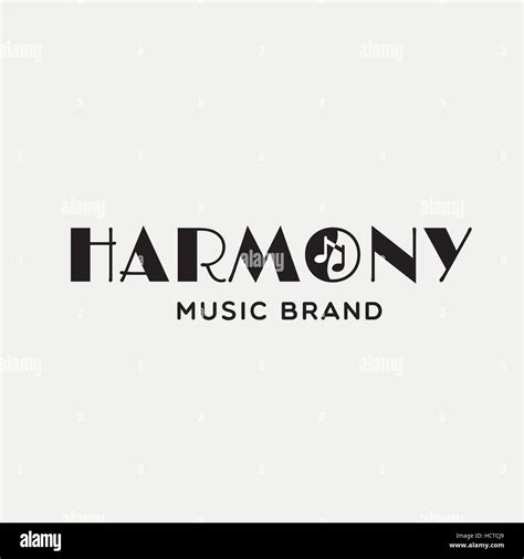 Harmony vector logo. Music notes emblem Stock Vector Image & Art - Alamy