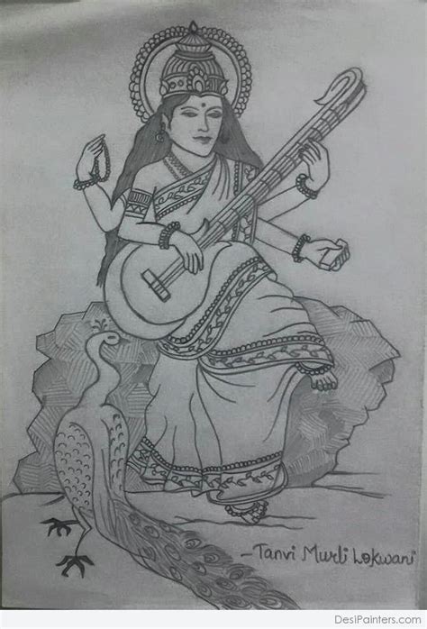 Maa Saraswati Drawing Sketch 100 saraswati devi ideas with quotes hindu goodness saraswati devi