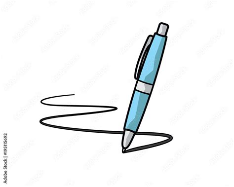 pen cartoon illustration , cartoon design style , designed for ...