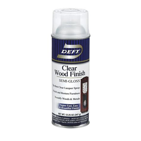 Deft Semi-Gloss Clear Oil-Based Wood Finish Lacquer Spray 12.25 oz ...