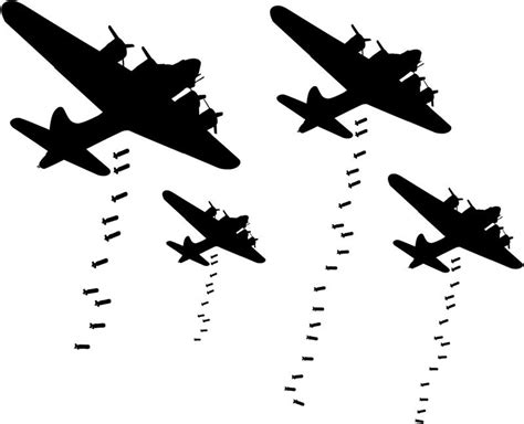 Bombs Away B-17 Bombers World War 2 Airplane Wall Decal Vinyl