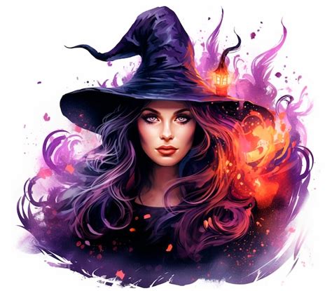 Premium AI Image | image of a beautiful witch happy halloween