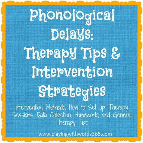 Phonological delay treatment methods series a review – Artofit