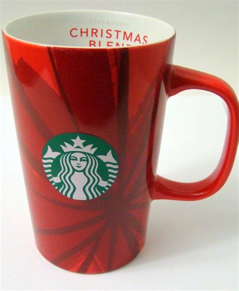 Starbucks Christmas Blend Red Coffee Mug 2014 Green Mermaid White Order Boxes #Starbucks ...