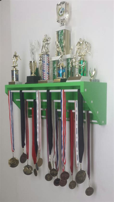 Lime Green Trendy Trophy Display for trophies and medals. medal holder, medal display, running ...