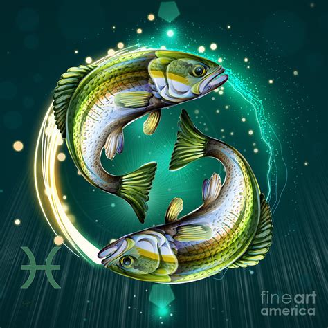 Prints DAP19 Pisces Zodiac Digital Art Print Art & Collectibles Digital Prints mindtek.it