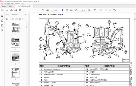 Bobcat E26 Compact Excavator Operation & Maintenance Manual SN ...