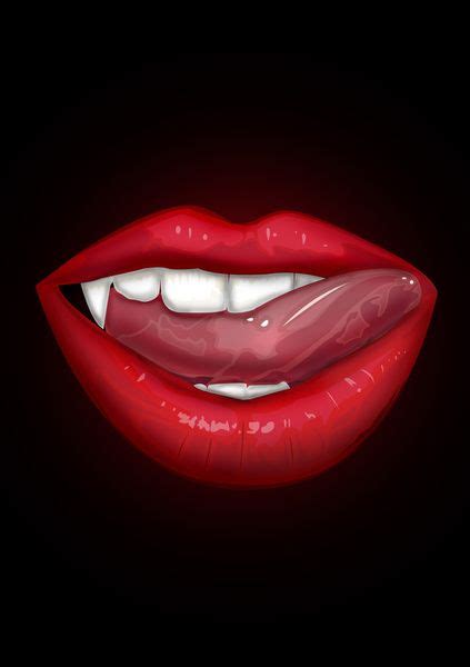 Vampire Lips Art Print by Adamzworld | Society6 | Vampire lips, Lips art print, Lip art