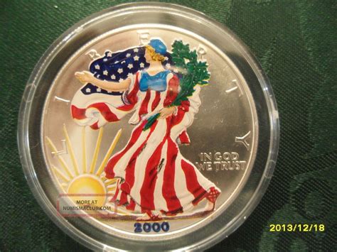 2000 Colorized American Eagle Silver Dollar