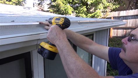 Gutter Guard Install: Traditional Vinyl Gutter - YouTube