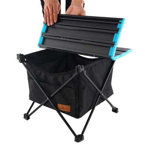 Portable Outdoor Folding Table with Large Storage Bag, Waterproof Desi – GizModern